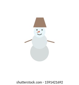 Snowman color icon. Elements of winter wonderland multi colored icons. Premium quality graphic design icon on white background