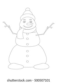 Snowman coloring book
