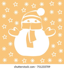 Snowman cookies background 
