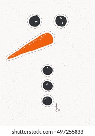 snowman to cut out and crafting