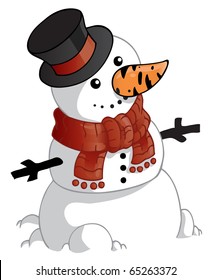 snowman with the cylinder