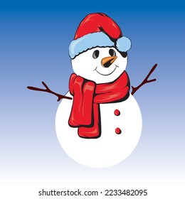 snowman design clipart for christmas card decoration needs or sticker design
