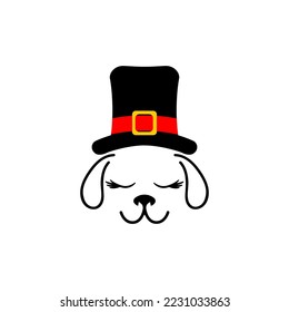 SNOWMAN DOG VECTOR LOGO DESIGN