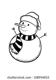 snowman doodle