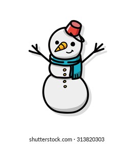 snowman doodle