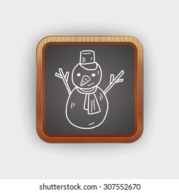 snowman doodle drawing