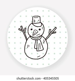snowman doodle drawing