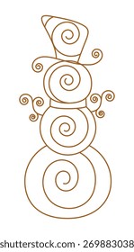 Snowman Drawing Shape