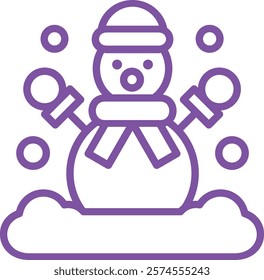 Snowman Element For Design Graphic