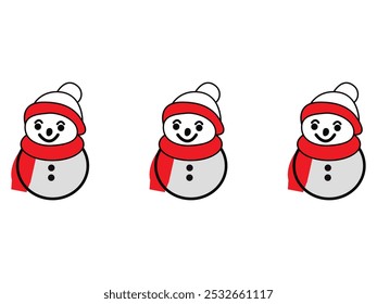 snowman element vector art illustration