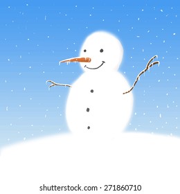 Snowman enjoying the snow