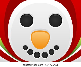 Snowman face background.To see the other vector snowman illustrations , please check Christmas collection.