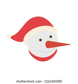 Snowman face cartoon