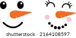 Snowman face Christmas Isolated vector design