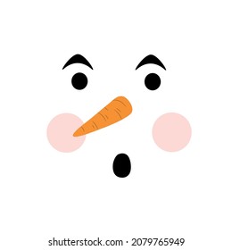 Snowman face icon vector set. Winter illustration sign collection. Snowman symbol or logo.