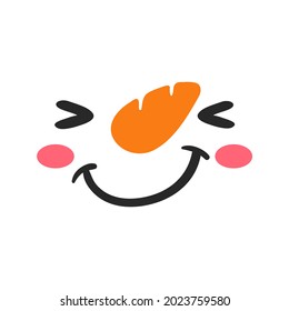 Snowman face set. snowball face decoration vector in the winter of Christmas