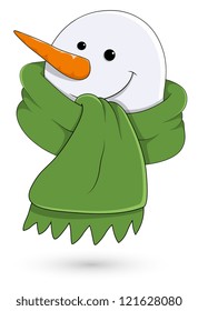 Snowman Face Vector Illustration