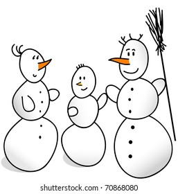 Snowman family