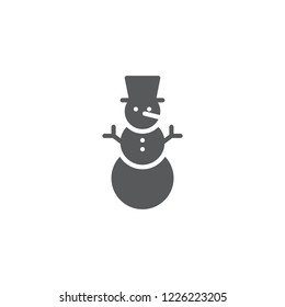 Snowman filled flat icon. Sign for web and mobile design.
Vector illustration. Christmas, winter, holiday symbol.
