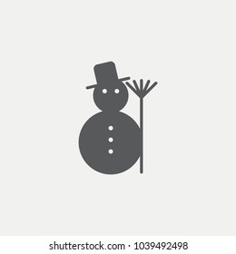 Snowman Flat Icon