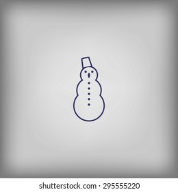 Snowman flat icon 