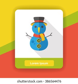 snowman flat icon