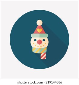 snowman flat icon with long shadow,eps10
