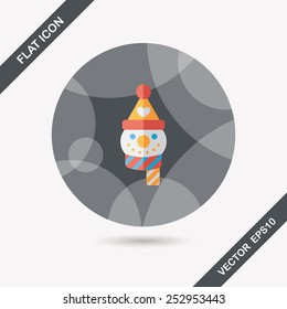 snowman flat icon with long shadow,eps10