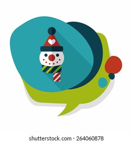 snowman flat icon with long shadow,eps10