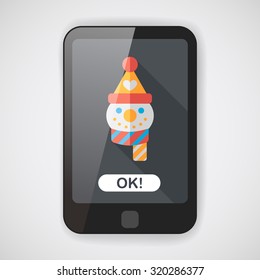 snowman flat icon with long shadow,eps10