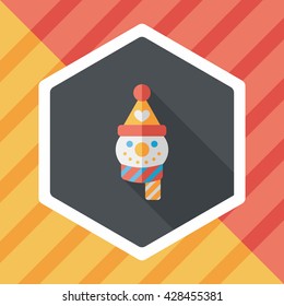 snowman flat icon with long shadow,eps10