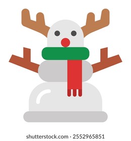 snowman flat icon,vector and illustration