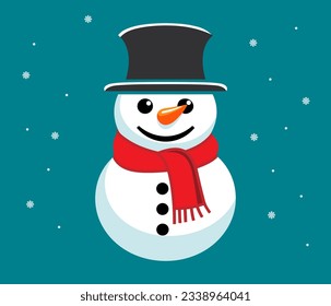 Snow Man Vector Art & Graphics | freevector.com
