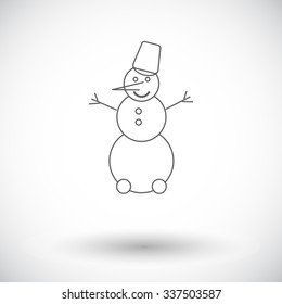 Snowman. Flat vector related icon  for web and mobile applications. It can be used as - logo, pictogram, icon, infographic element. Vector Illustration.