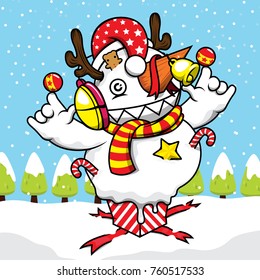 snowman in gift box