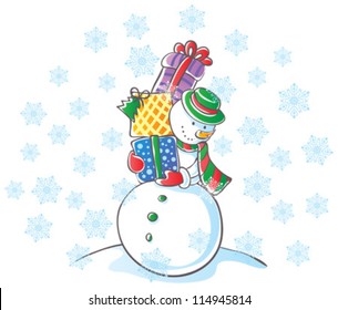	Snowman with gifts