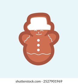 snowman ginger bread cookies design element