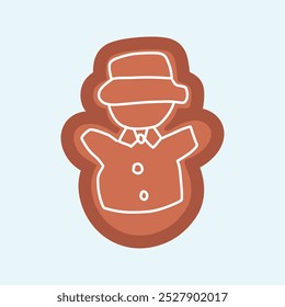 snowman ginger bread cookies design element