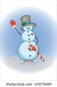 The snowman gives everyone a "big hello"