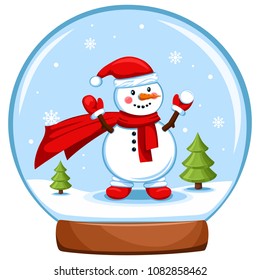 snowman in a glass ball