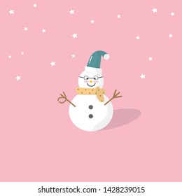 snowman with glasses