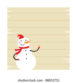 snowman greeting board