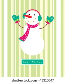 snowman greeting card