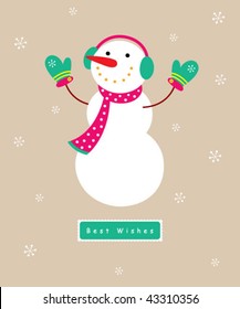 snowman greeting card