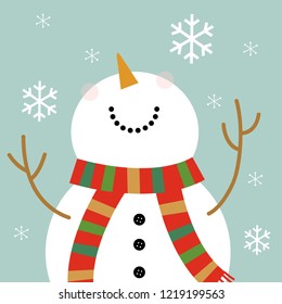 snowman greeting card design