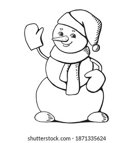 Snowman Drawing Images Stock Photos Vectors Shutterstock