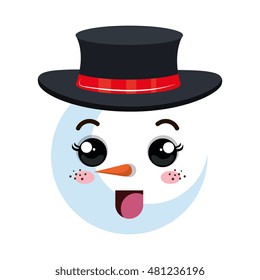 Snowman Happy Face Cartoon 