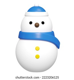 muñeco de nieve con sombrero y manta
