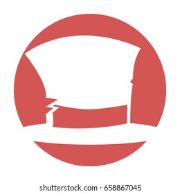 snowman hat isolated icon