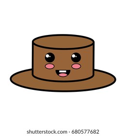snowman hat kawaii character